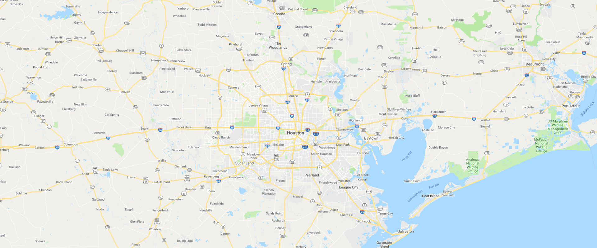 We serve the greater Houston metropolitan area
